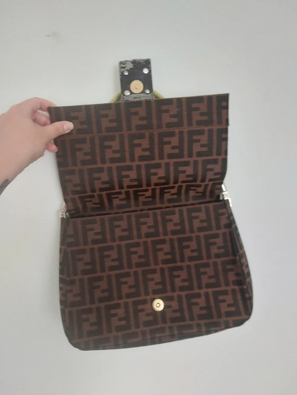 Brown Zucca Monogram Flap Baguette Bag - Picture 5 of 11